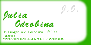 julia odrobina business card